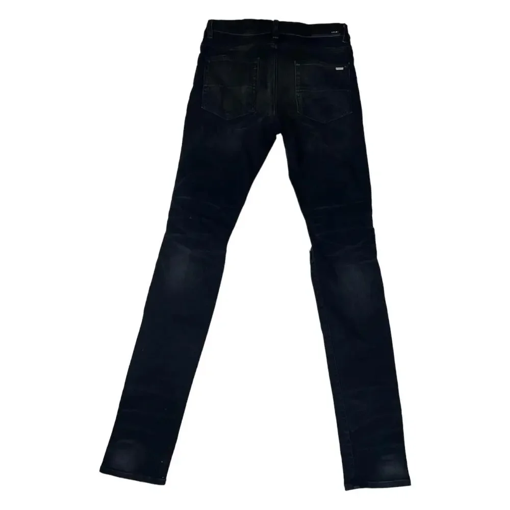 Amiri Black Denim Distressed Ripped Jeans Size 32 - Picture 4 of 8